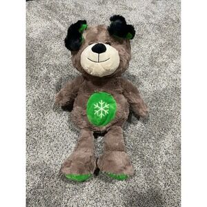 Animal Adventure Brown Teddy Bear Plush Green Snowflake Winter Holiday 2015 12"